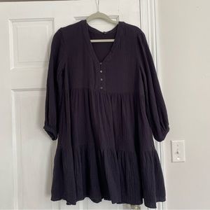 Madewell Blue Tiered Dress